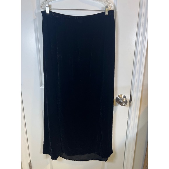 Eileen Fisher Dresses & Skirts - Eileen Fisher Womens Silk Blend Velvet Maxi Skirt Black Size Large
